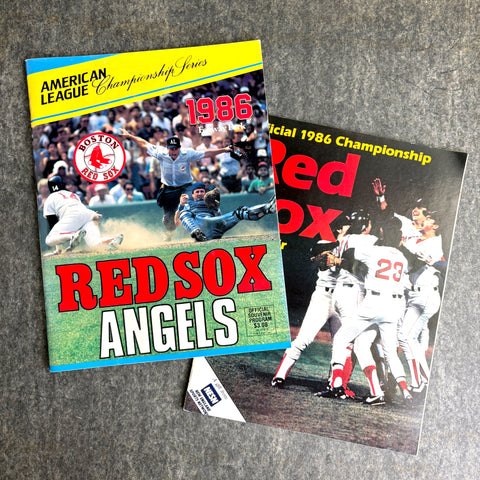 Boston Red Sox 1986 Championship souvenir book and program - set of 2 - NextStage Vintage