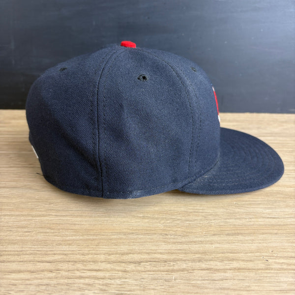 Boston Red Sox New Era Authentic Collection early 2000s polyester MLB fitted cap - size 7 5/8 - NextStage Vintage
