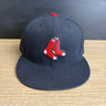 Boston Red Sox New Era Authentic Collection early 2000s polyester MLB fitted cap - size 7 5/8 - NextStage Vintage