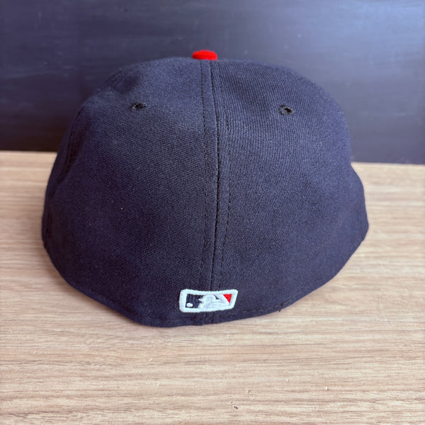 Boston Red Sox New Era Authentic Collection early 2000s polyester MLB fitted cap - size 7 5/8 - NextStage Vintage
