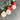 5 West Germany glass Christmas ornaments red & white glitter starburst - gems - vintage - NextStage Vintage