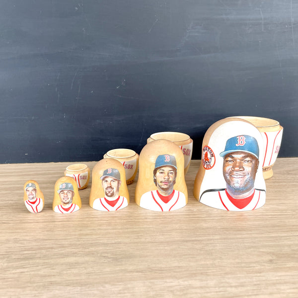 Red Sox 2007 nesting dolls - Ortiz Ramirez Varitek Crisp Lowell