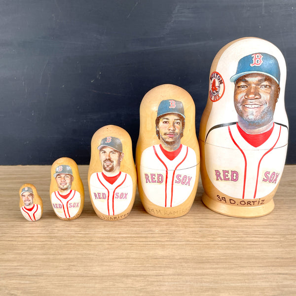 Red Sox 2007 nesting dolls - Ortiz Ramirez Varitek Crisp Lowell