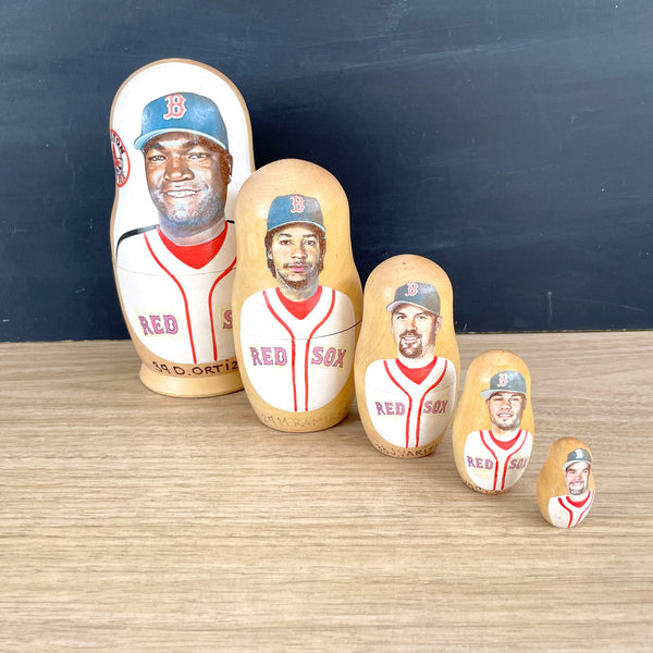 Red Sox 2007 nesting dolls - Ortiz Ramirez Varitek Crisp Lowell