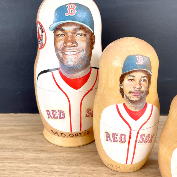 Red Sox 2007 nesting dolls - Ortiz Ramirez Varitek Crisp Lowell