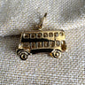 London 3D Double Decker Bus Charm Rembrandt Gold Plated Sterling Silver Pendant - NextStage Vintage