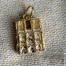 Rembrandt Charms Notre Dame Cathedral Charm Gold Plated Sterling Silver New - NextStage Vintage