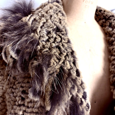 Vintage Cedrics rex rabbit fur women's robe coat - size XL - NextStage Vintage