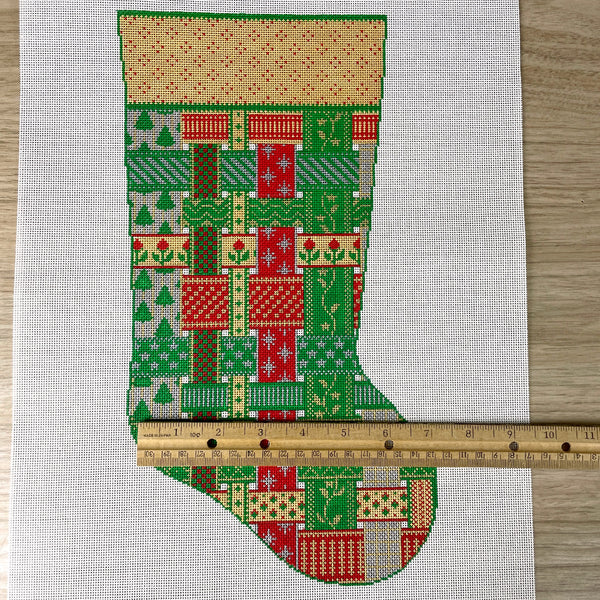 Whimsy and Grace stocking handpainted needlepoint canvas #WG12541 - NextStage Vintage