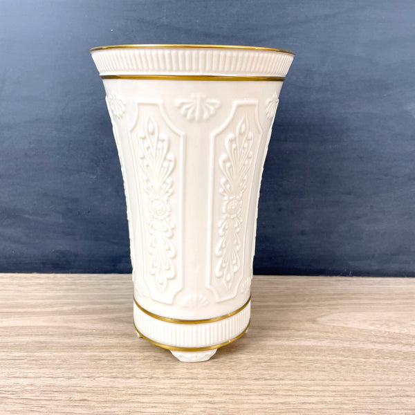 Lenox cream and gold 8.75" vase - traditional decor - NextStage Vintage