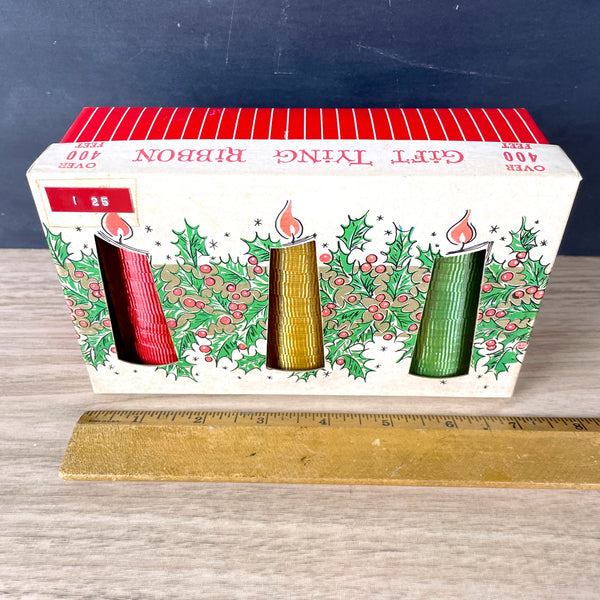 Christmas Easy Curl Gift Tying Ribbon in original box - NextStage Vintage