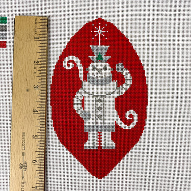 Shelly Tribbey Designs Snowman Robot needlepoint canvas #C736 - NextStage Vintage