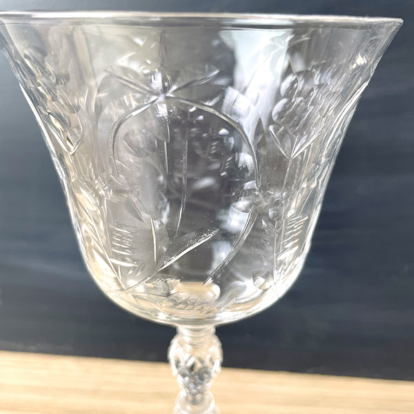 Libbey Rock Sharpe Mystic water glasses  - set of 5 - 1940s vintage - NextStage Vintage