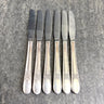 6 Wm Rogers Beloved IS silver plate modern hollow handle grille knives flatware - 1940s vintage - NextStage Vintage