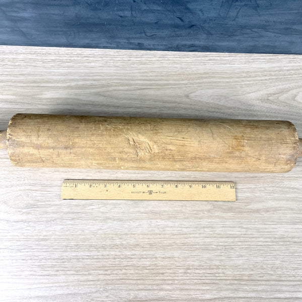 Vintage primitive extra large wooden rolling pin - NextStage Vintage