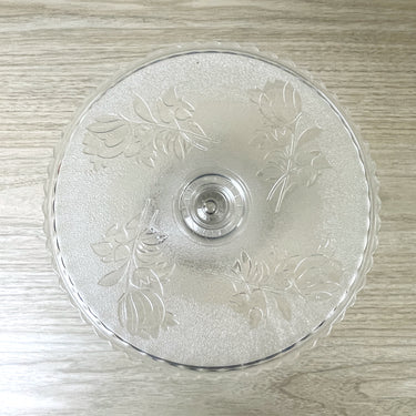 Antique 1880s EAPG Campbell, Jones Co. Rose in Snow Cake Stand - NextStage Vintage