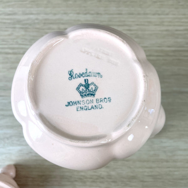 Johnson Brothers Rosedawn mini coffee pot with lid - NextStage Vintage