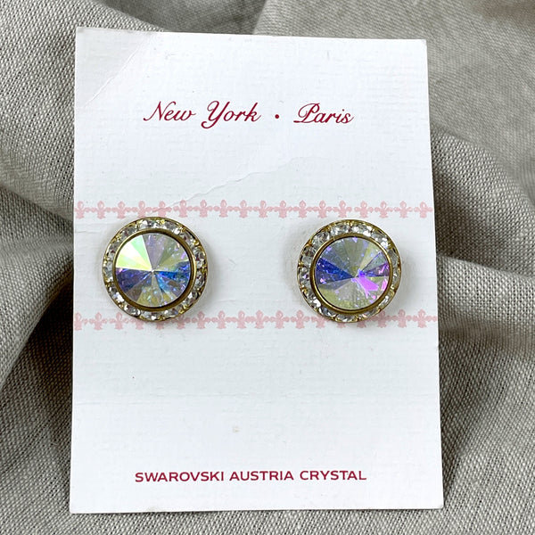 Swarovski crystal post pierced earrings - 1980s vintage - NextStage Vintage
