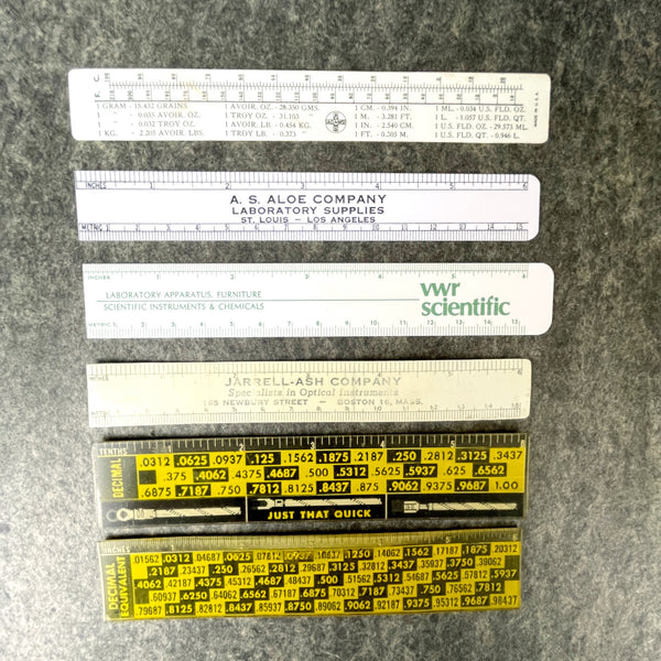 6-inch advertising rulers, 2 with lenticular printing - vintage advertising - NextStage Vintage