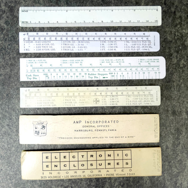 6-inch advertising rulers, 2 with lenticular printing - vintage advertising - NextStage Vintage