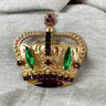 Sadie Green royal crown in brooch - 1970s vintage - NextStage Vintage