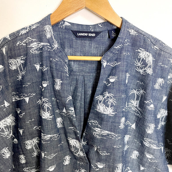 Lands' End sailboat and palms print tunic - NextStage Vintage