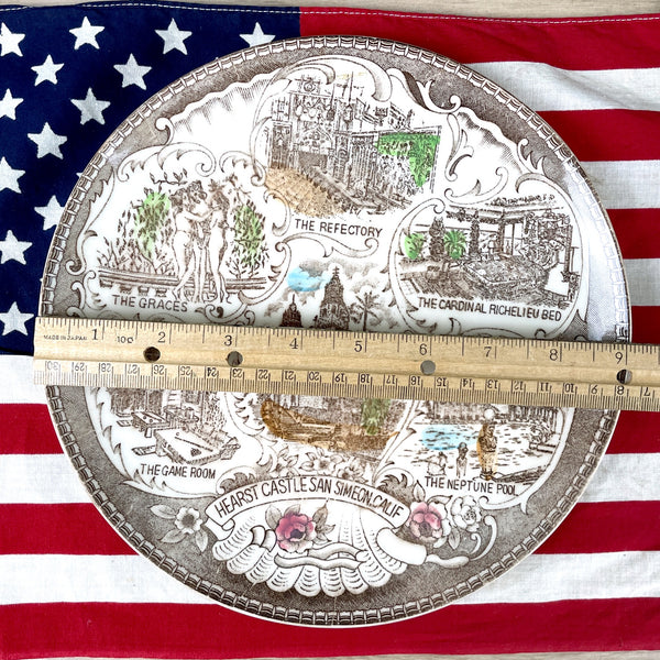 Hearst Castle California souvenir plate - 1950s road trip souvenir - NextStage Vintage