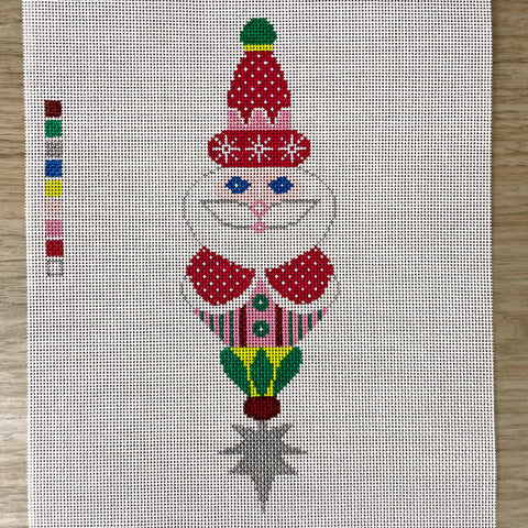 Shelly Tribbey Glitzy Santa needlepoint canvas #C832 - NextStage Vintage