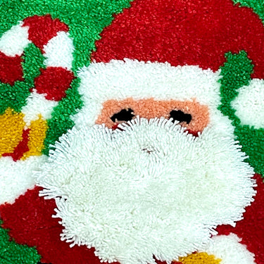 Santa latch hook wall hanging - 1980s vintage - NextStage Vintage