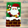 Santa latch hook wall hanging - 1980s vintage - NextStage Vintage