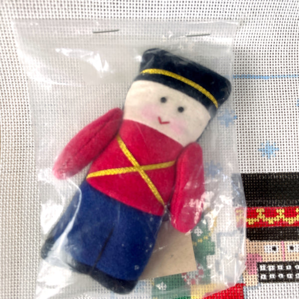 Kathy Schenkel Designs Nutcracker needlepoint canvas with stitch guide - CX166 - NextStage Vintage