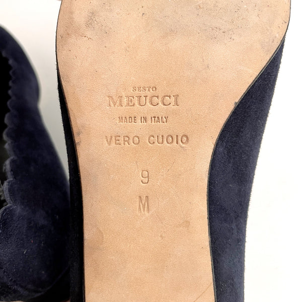 Sesto Meucci midnight blue suede low pumps - size 9M - NextStage Vintage