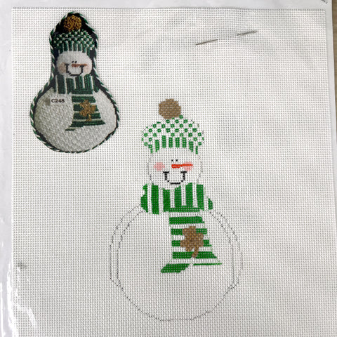 Princess and Me Shaughnessy Snowman needlepoint canvas with stitch guide - C248 - NextStage Vintage