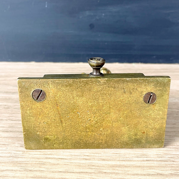 Gilt metal shoeshine boy match holder - turn of century antique - NextStage Vintage