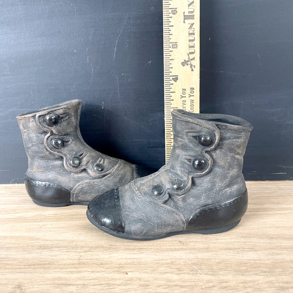 Ceramic children's 4 button high top boots - vintage decor - NextStage Vintage