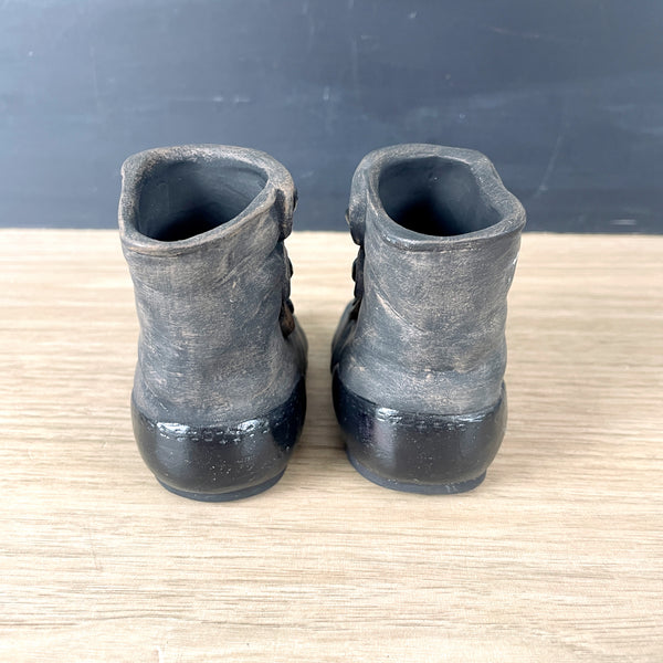 Ceramic children's 4 button high top boots - vintage decor - NextStage Vintage