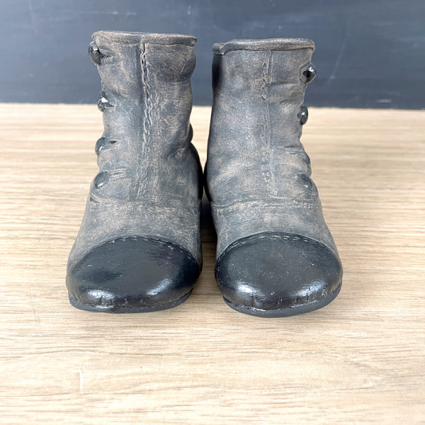 Ceramic children's 4 button high top boots - vintage decor - NextStage Vintage