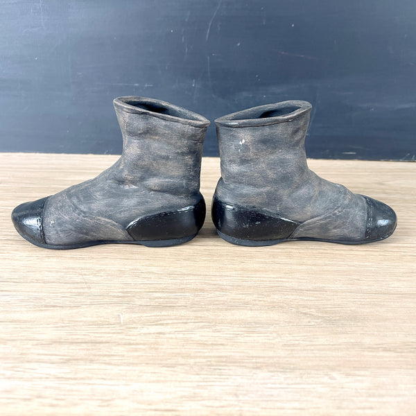 Ceramic children's 4 button high top boots - vintage decor - NextStage Vintage