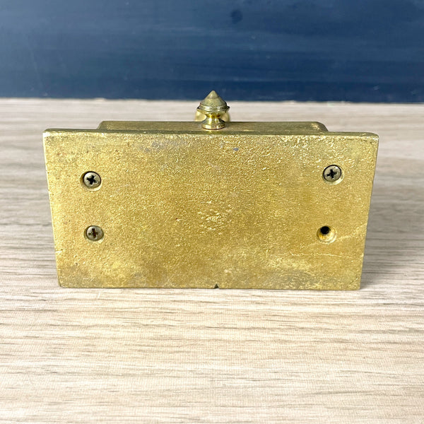 Gilt metal shoeshine boy match holder - turn of century antique - NextStage Vintage