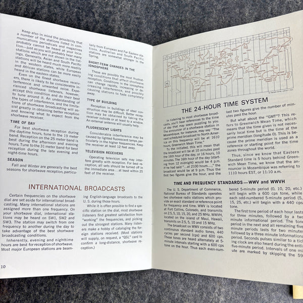 Around the World Listening Shortwave Radio Manual and log book - 1960s General Electric