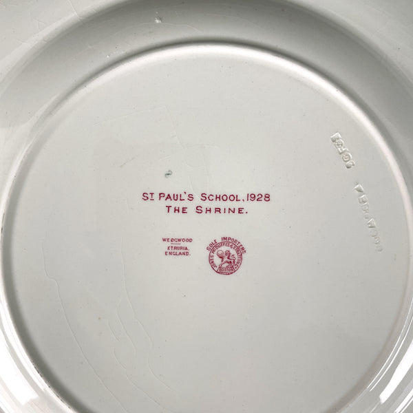 St Paul's School Wedgwood Plate - The Shrine - 1950s vintage - NextStage Vintage