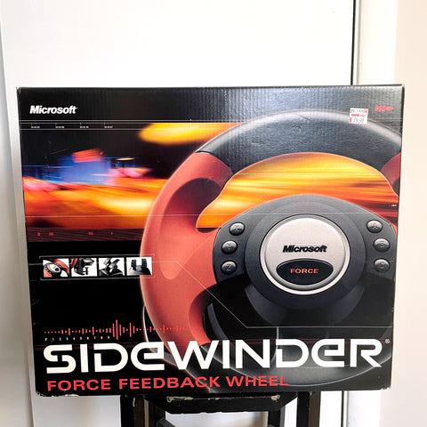 Microsoft SideWinder force feedback steering wheel with pedals - NIB