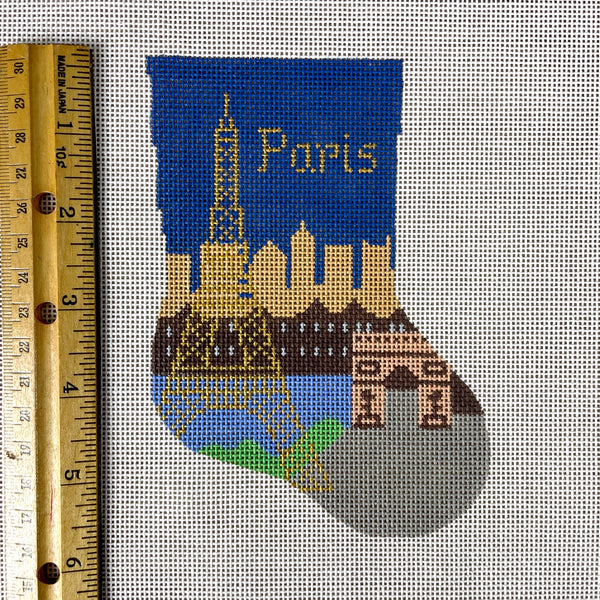 Silver Needle Paris Mini Sock needlepoint canvas #447 - NextStage Vintage