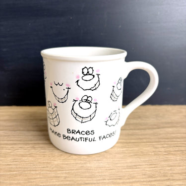 Hallmark 1985 Braces Make Beautiful Faces mug - Japan - Mug Mates - NextStage Vintage