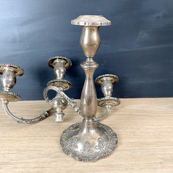 Fisher English Rose sterling candelabra pair - 17" tall - NextStage Vintage