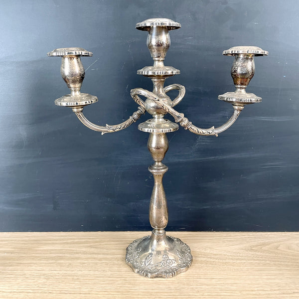 Fisher English Rose sterling candelabra pair - 17" tall - NextStage Vintage