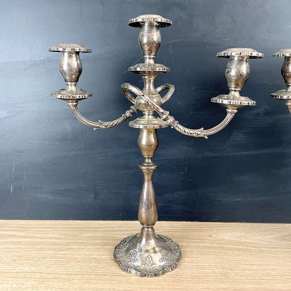 Fisher English Rose sterling candelabra pair - 17" tall - NextStage Vintage