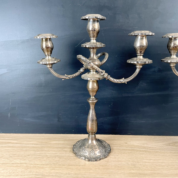 Fisher English Rose sterling candelabra pair - 17" tall - NextStage Vintage