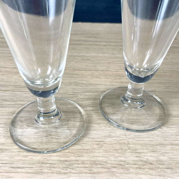 Silver fade pilsner glasses - a pair - 1960s vintage