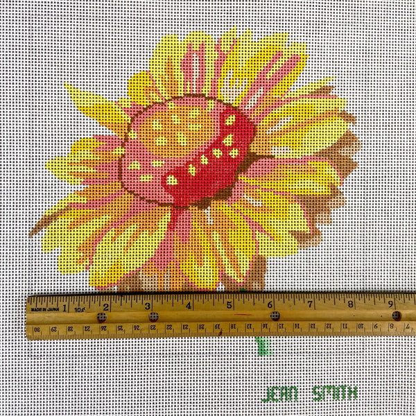 Jean Smith Blanket Flower needlepoint canvas - #139C - NextStage Vintage